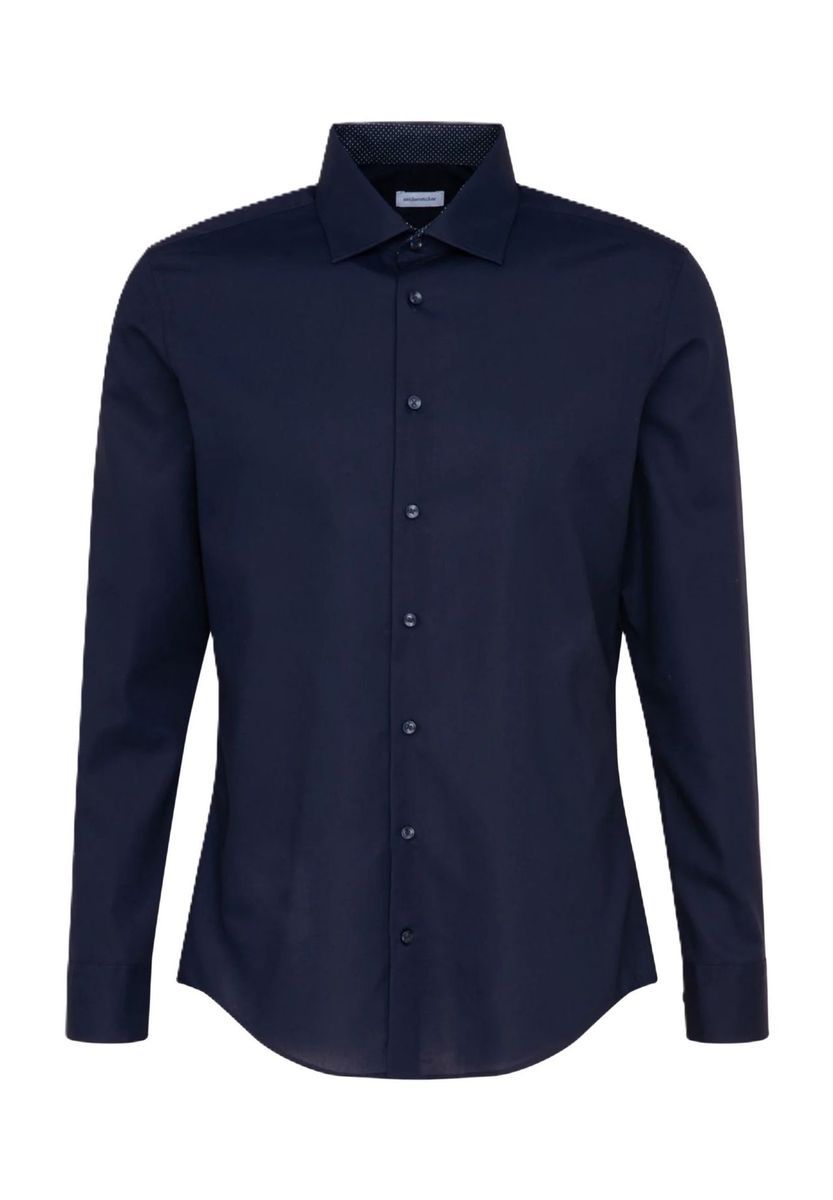 Klassisches marineblaues, tailliertes Hemd