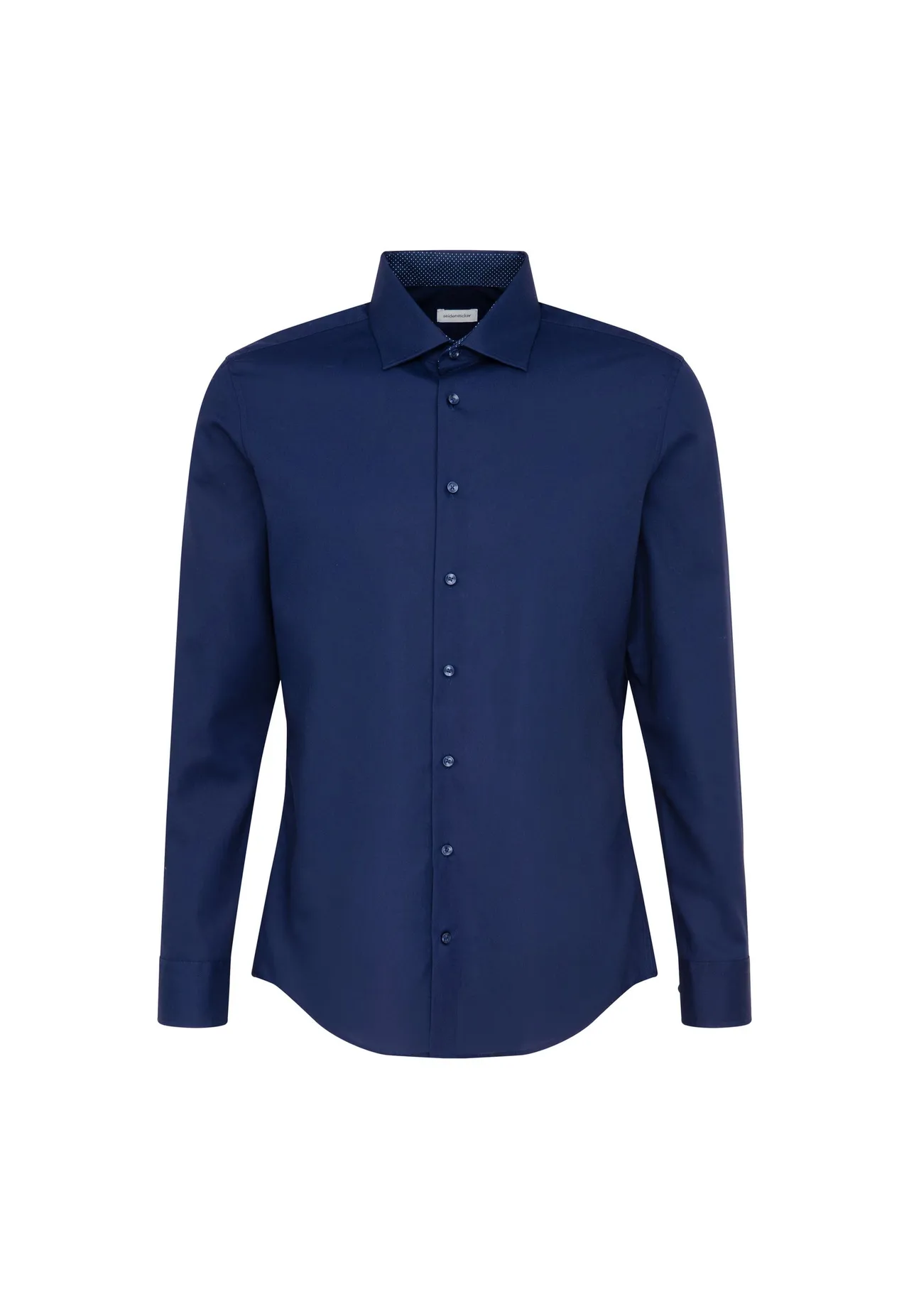 Klassisches marineblaues, tailliertes Hemd