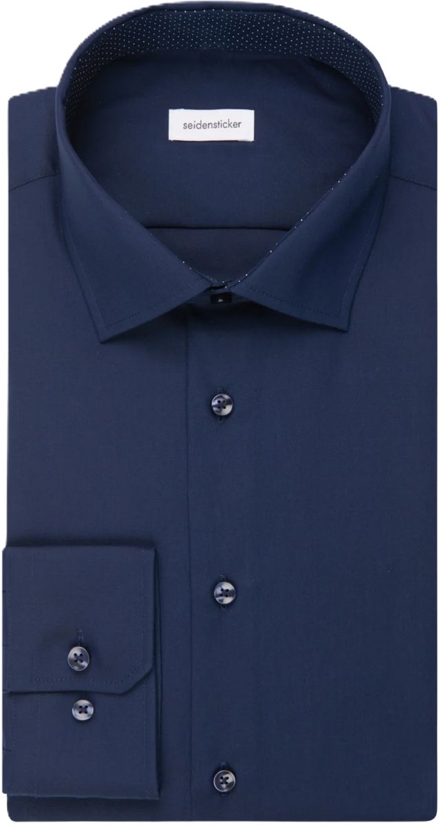 Klassisches marineblaues, tailliertes Hemd
