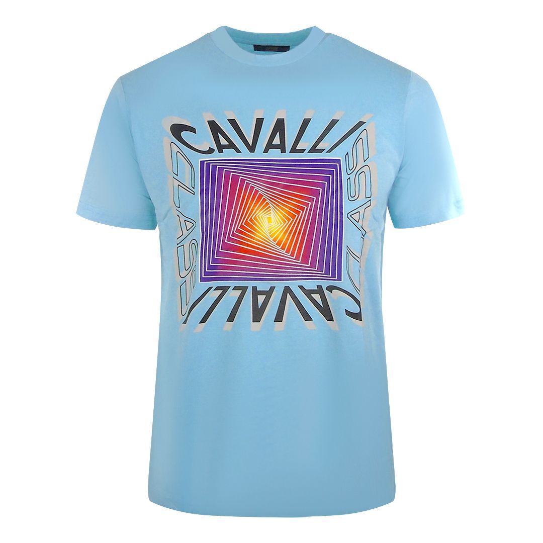 Baumwoll T-Shirt mit geometrischem Grafikdruck