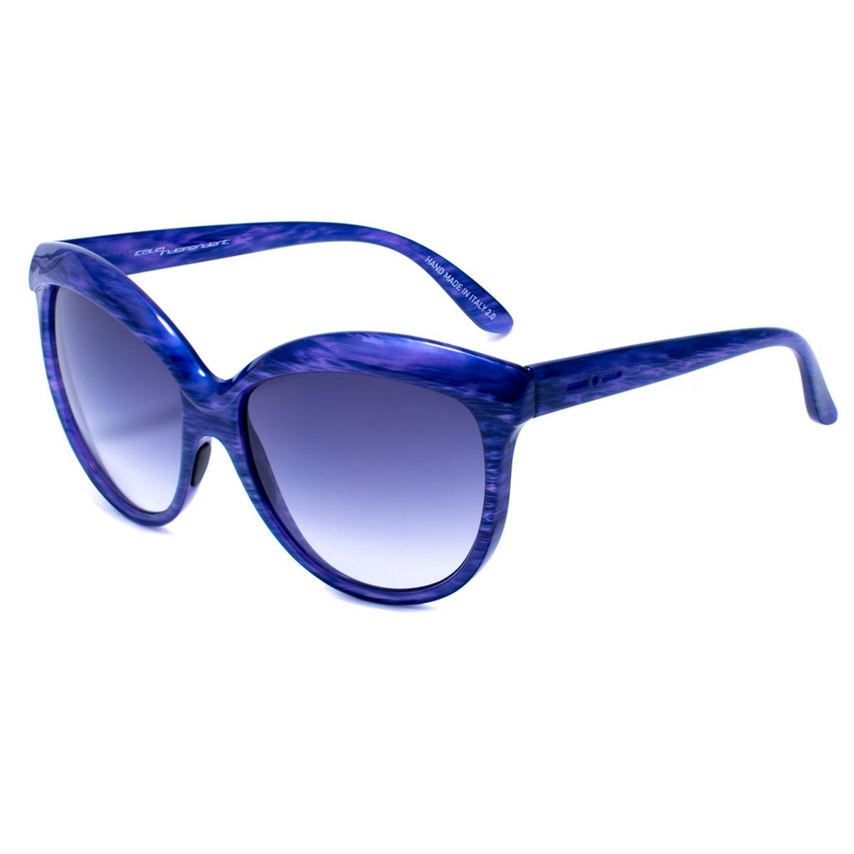 Übergroße blaue Acetat-Sonnenbrille