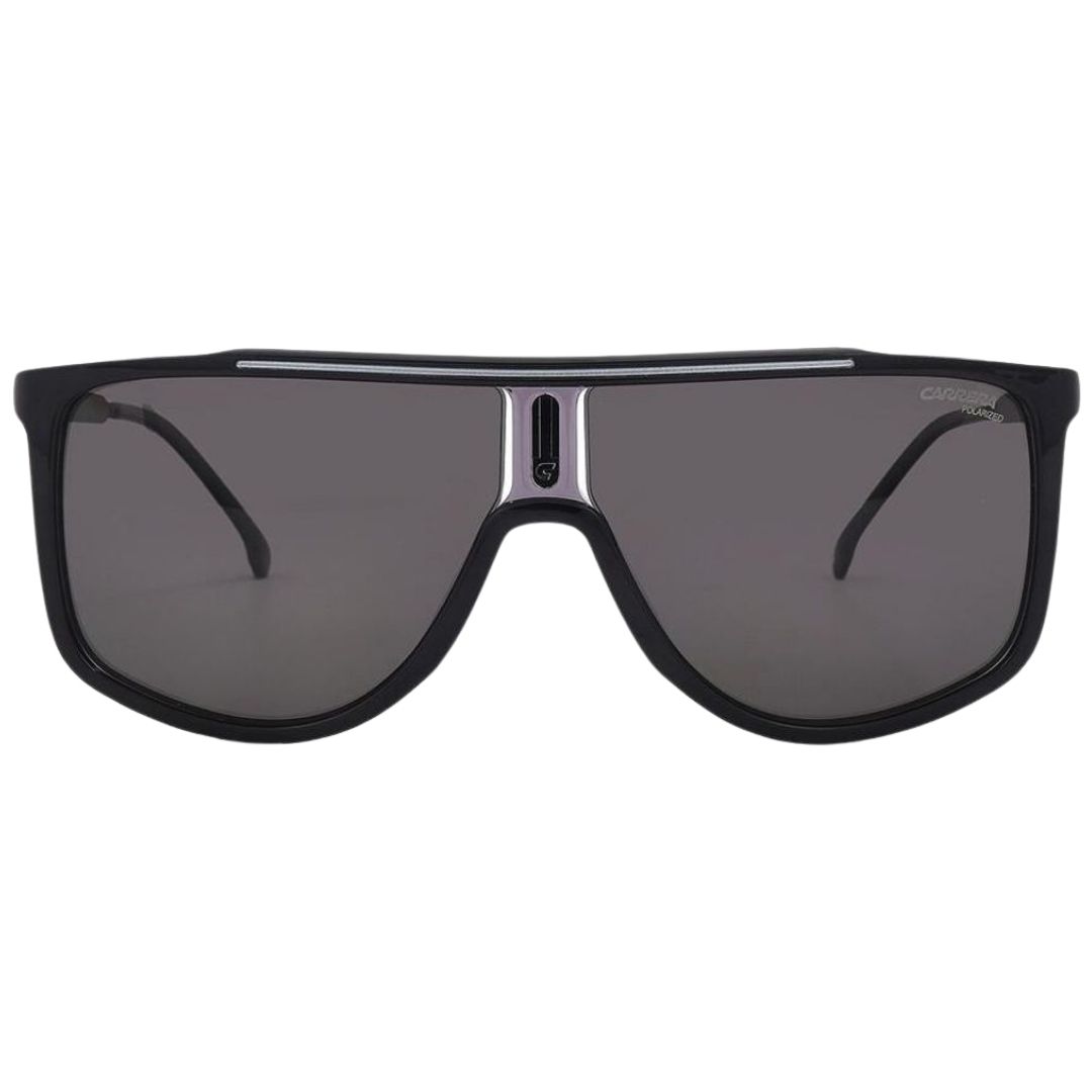Übergroße Shield Sonnenbrille in Schwarz