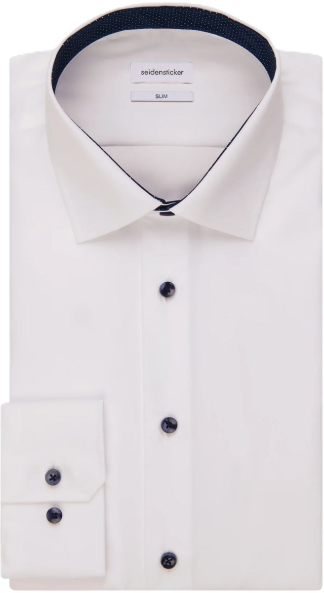 Slim-Fit Hemd mit Kontrastdetails