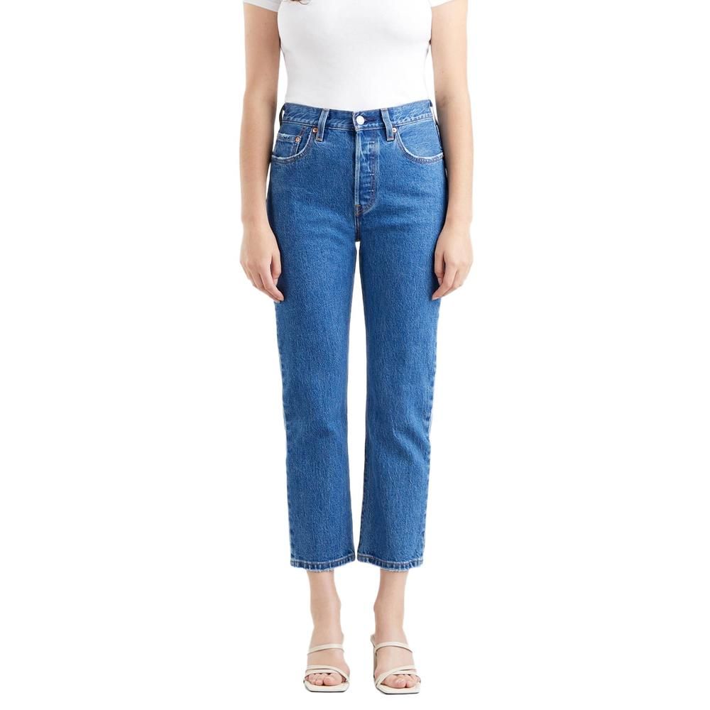 Hochtaillierte Jeans mit geradem Bein