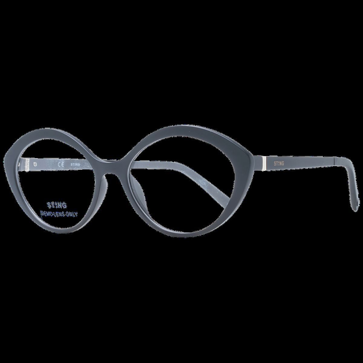 Ovale Vollrandbrille in Schwarz