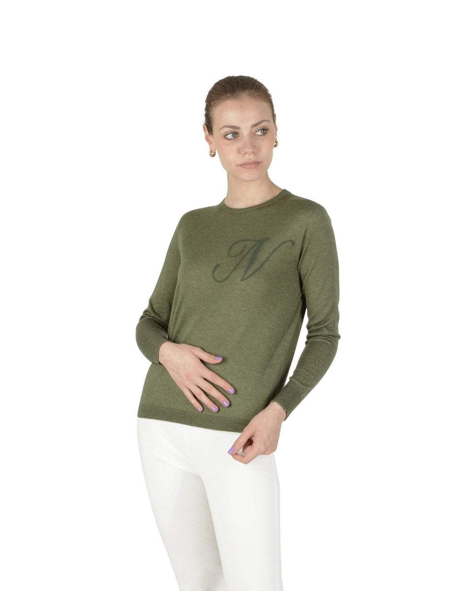 Kaschmir- und Seidenstrickpullover