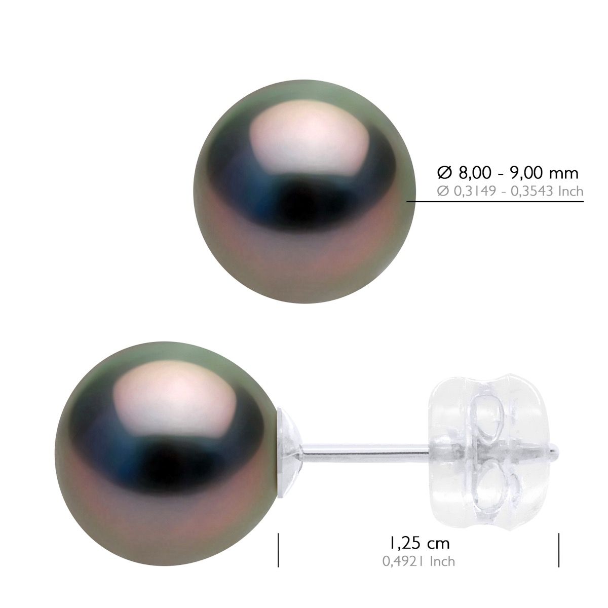 Echte Tahiti-Perlenohrstecker