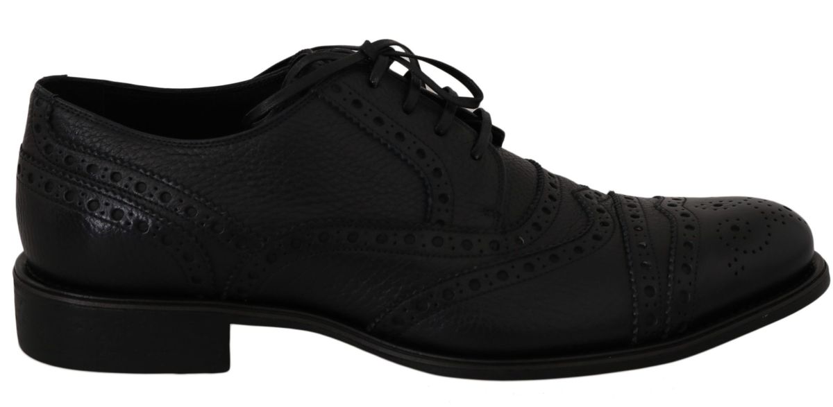 Herren Schwarze Leder Oxford Schuhe