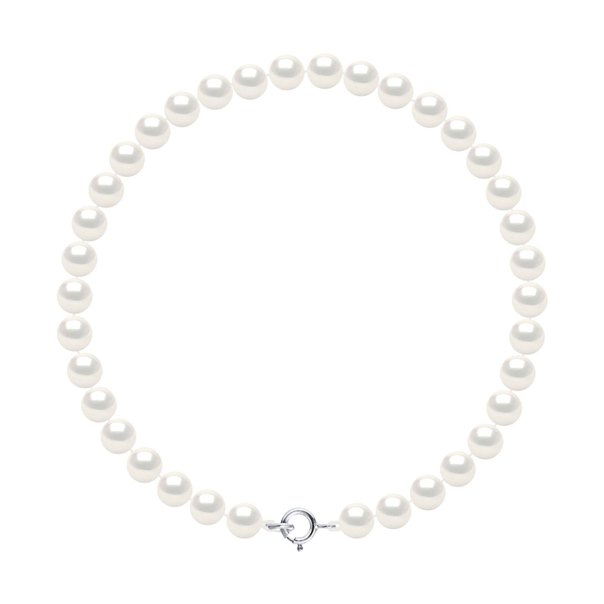 Weißes Süßwasserperlenarmband