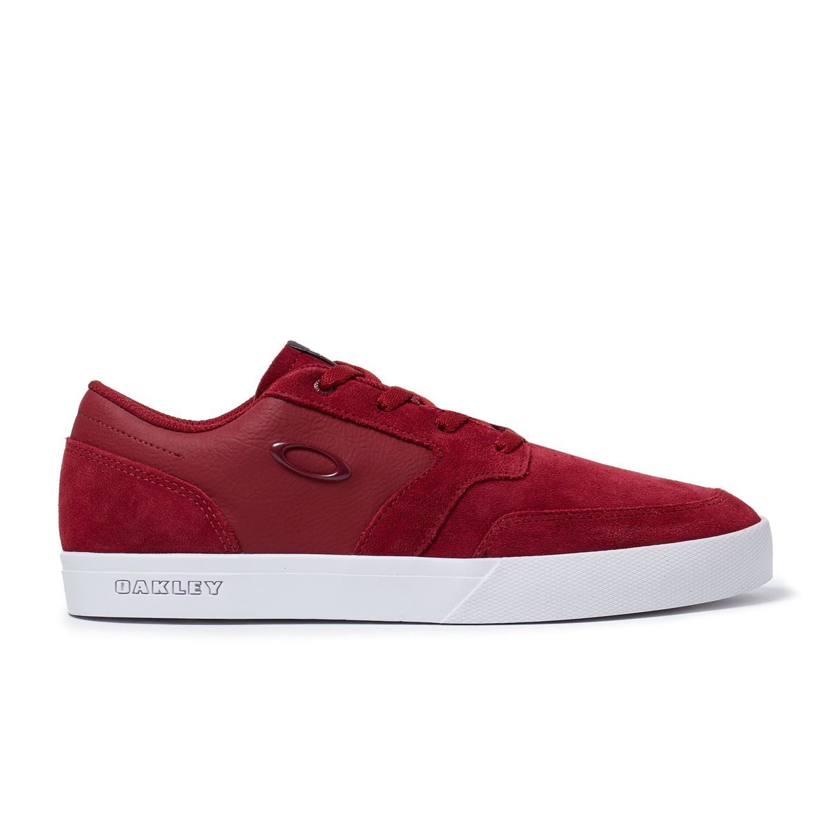 Burgunderfarbene Skateboardschuhe aus Leder für Herren
