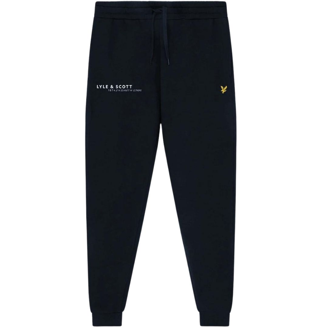 Jogginghose mit Koordinatenmuster aus Baumwollmischung