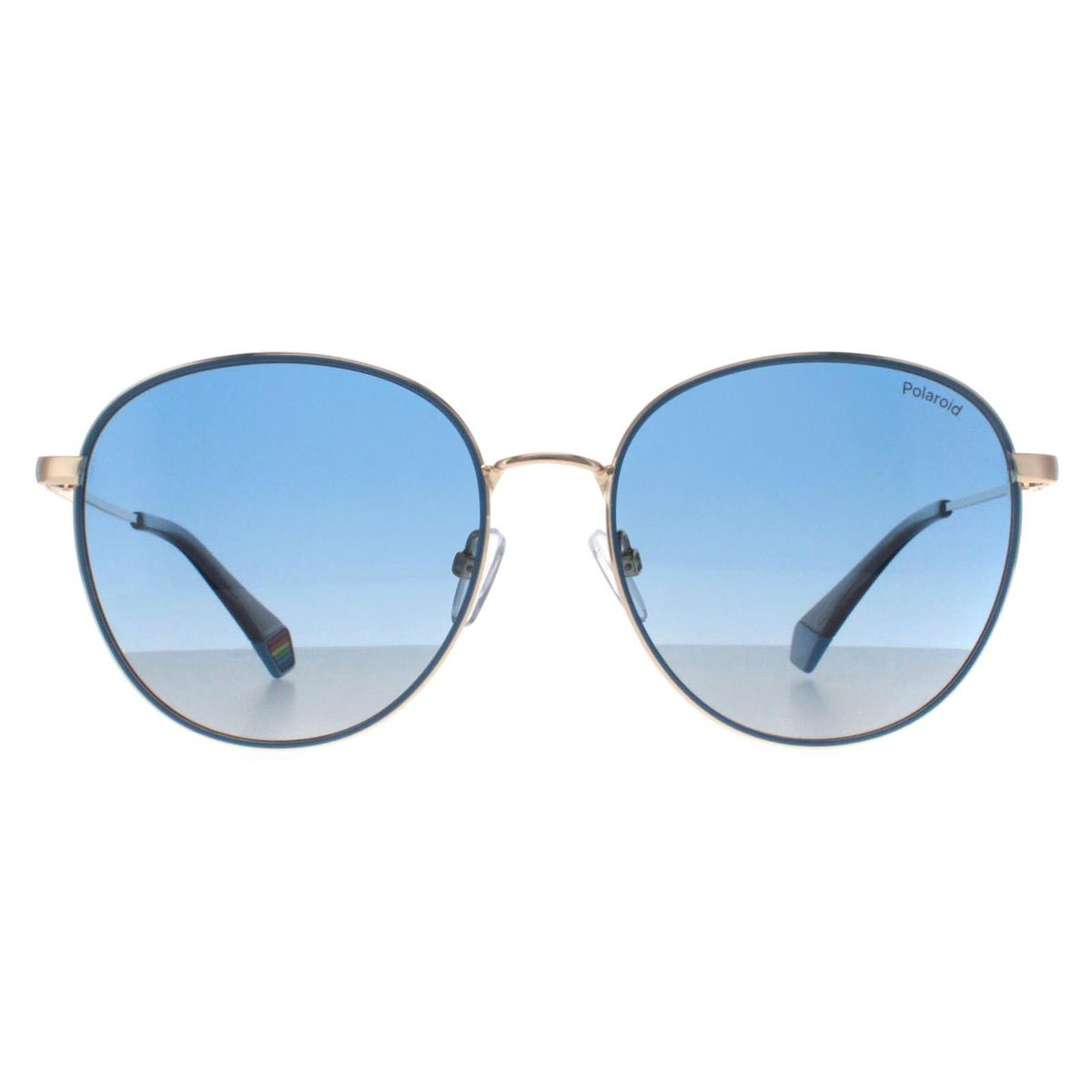 Runde Unisex Sonnenbrille Blau Gradient