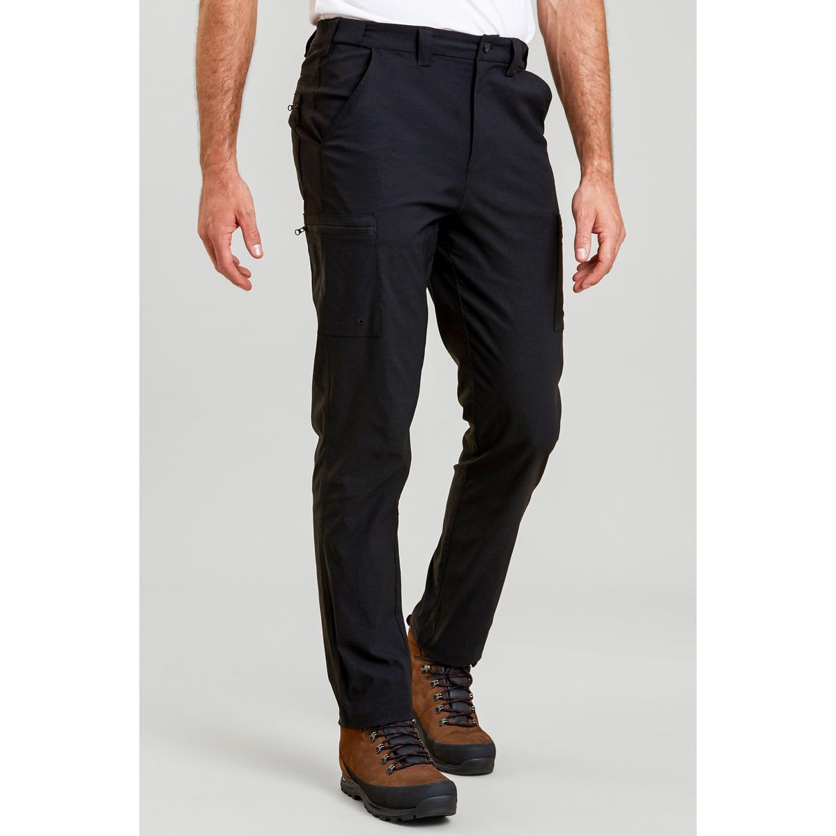 Mountain Warehouse Herren Trek Stretch Cargo-Hose (Schwarz)