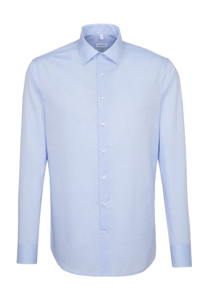 Klassisches hellblaues Popeline-Hemd