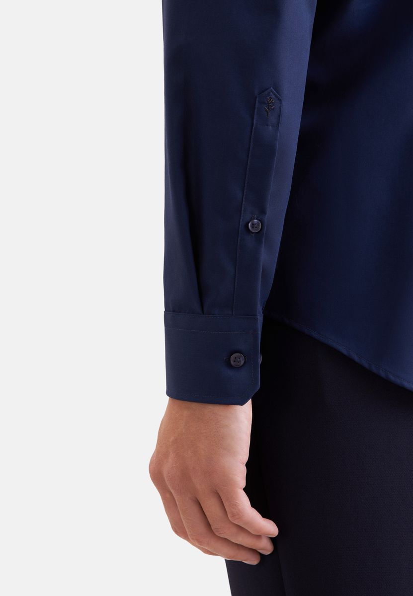 Slim Fit Popeline-Businesshemd