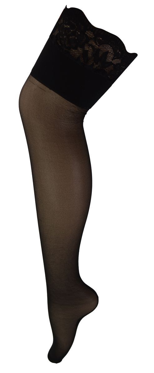 Durchsichtige Nahtstrumpfhose für Frauen | Sock Snob | Glänzend | Rückennaht | Hoch tailliert - Schwarz / Schwarz