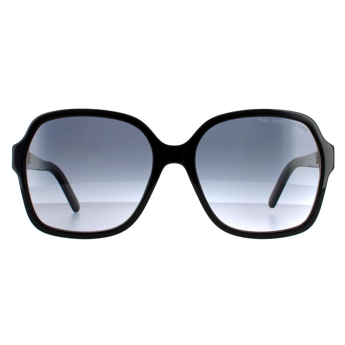 Schwarze übergroße Sonnenbrille mit quadratischem Rahmen