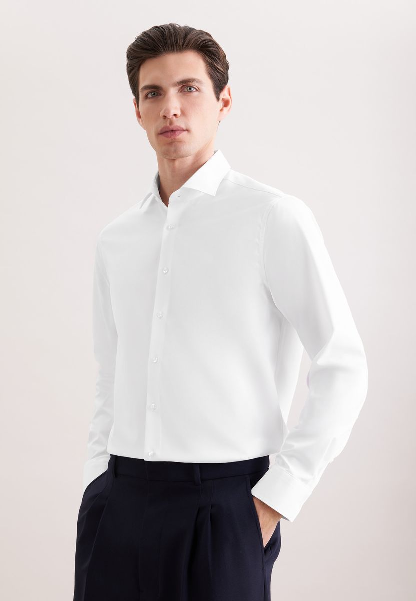 Schmal geschnittenes Twill Performance-Hemd