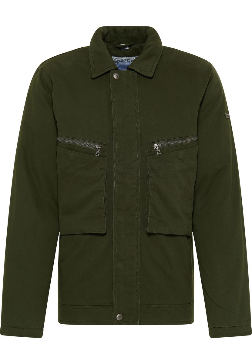 Dreimaster Winterjacke aus Baumwolle Herren tannengrün