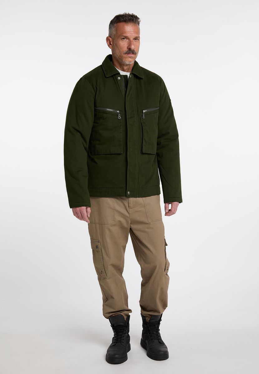 Wattierte Baumwoll-Fieldjacket im Utility-Stil