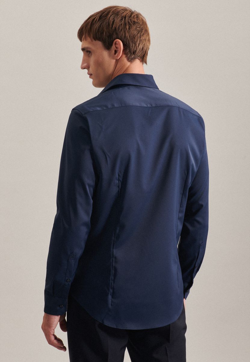 Slim Fit Langarm Business Hemd