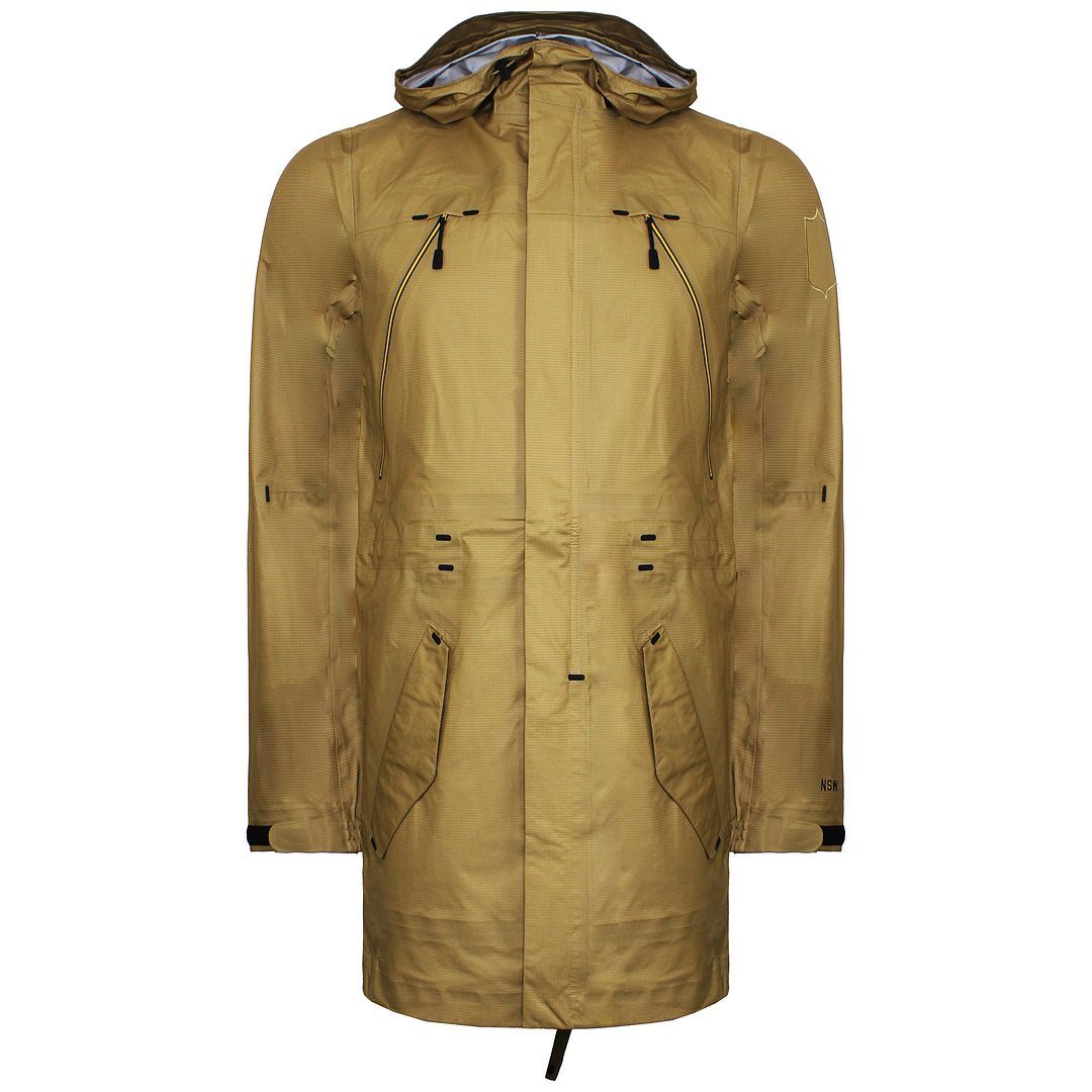 Herren Brauner Parka Jacke mit Kapuze
