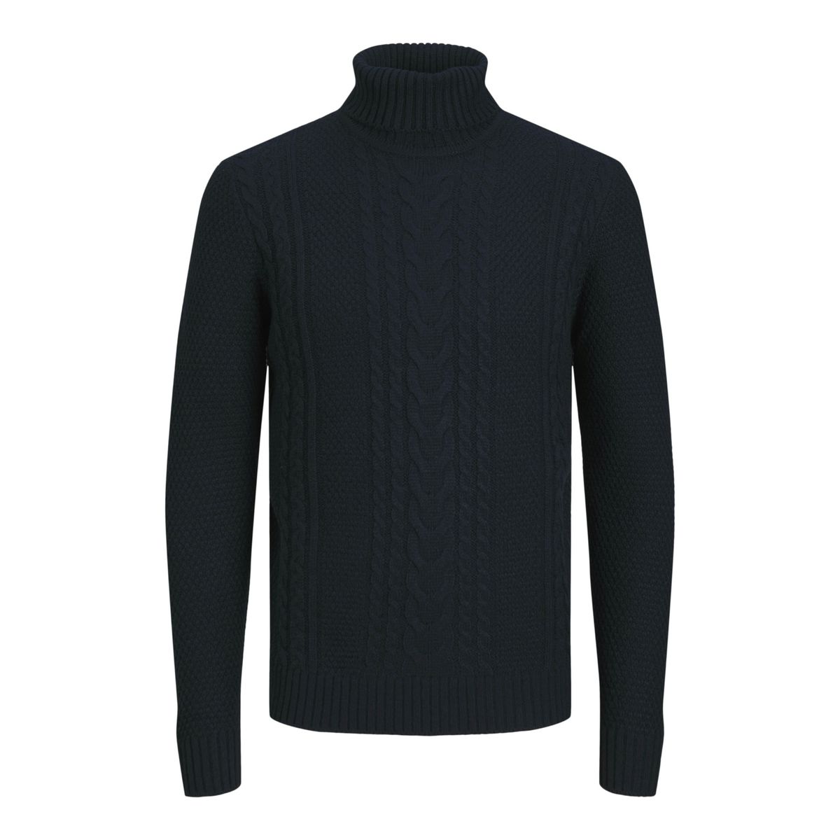 Herren Rollkragenpullover mit Zopfmuster