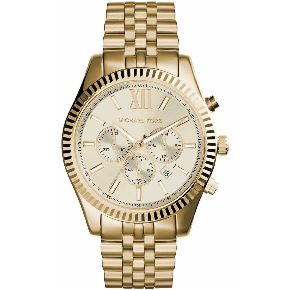 Elegante goldene Chronographenuhr