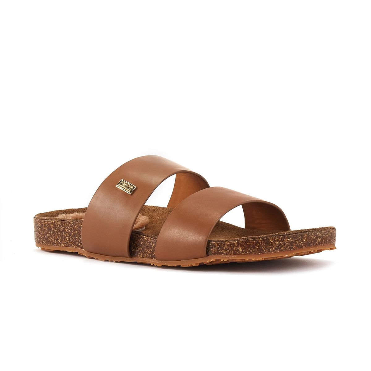 Klassische Leder-Sandalen mit Doppelriemen