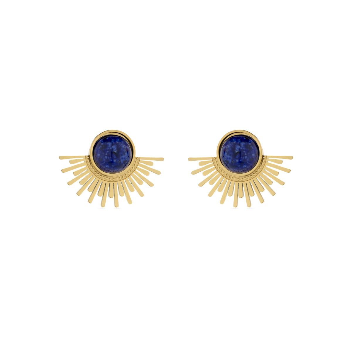 Lapislazuli Ohrstecker Gold-Finish
