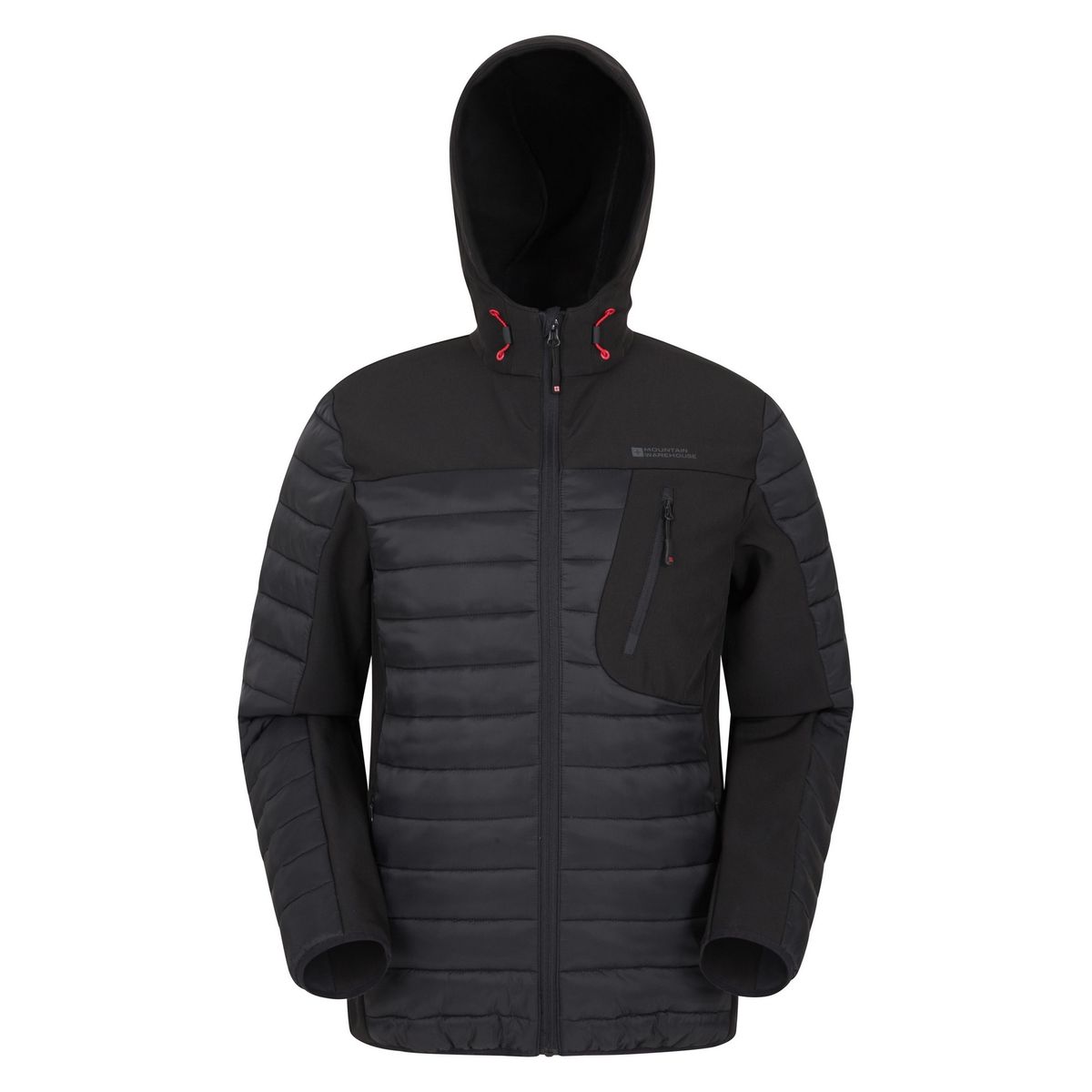 Mountain Warehouse - "Turbine II" Softshelljacke Wattiert für Herren (Schwarz)