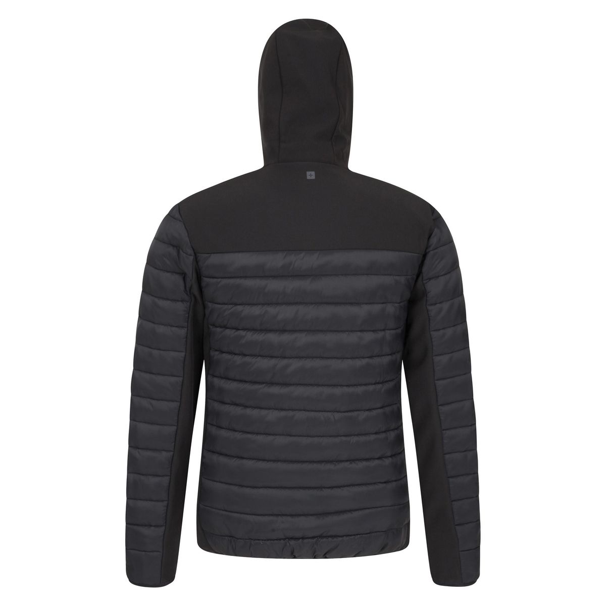 Wattierte Hybrid-Softshelljacke mit Kapuze