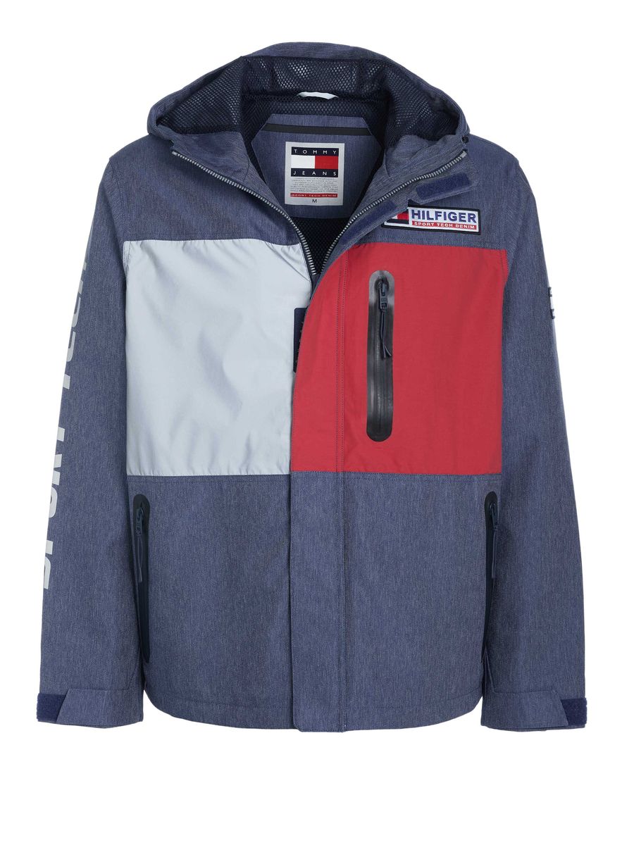 Colorblock Windbreaker Jacke mit Kapuze
