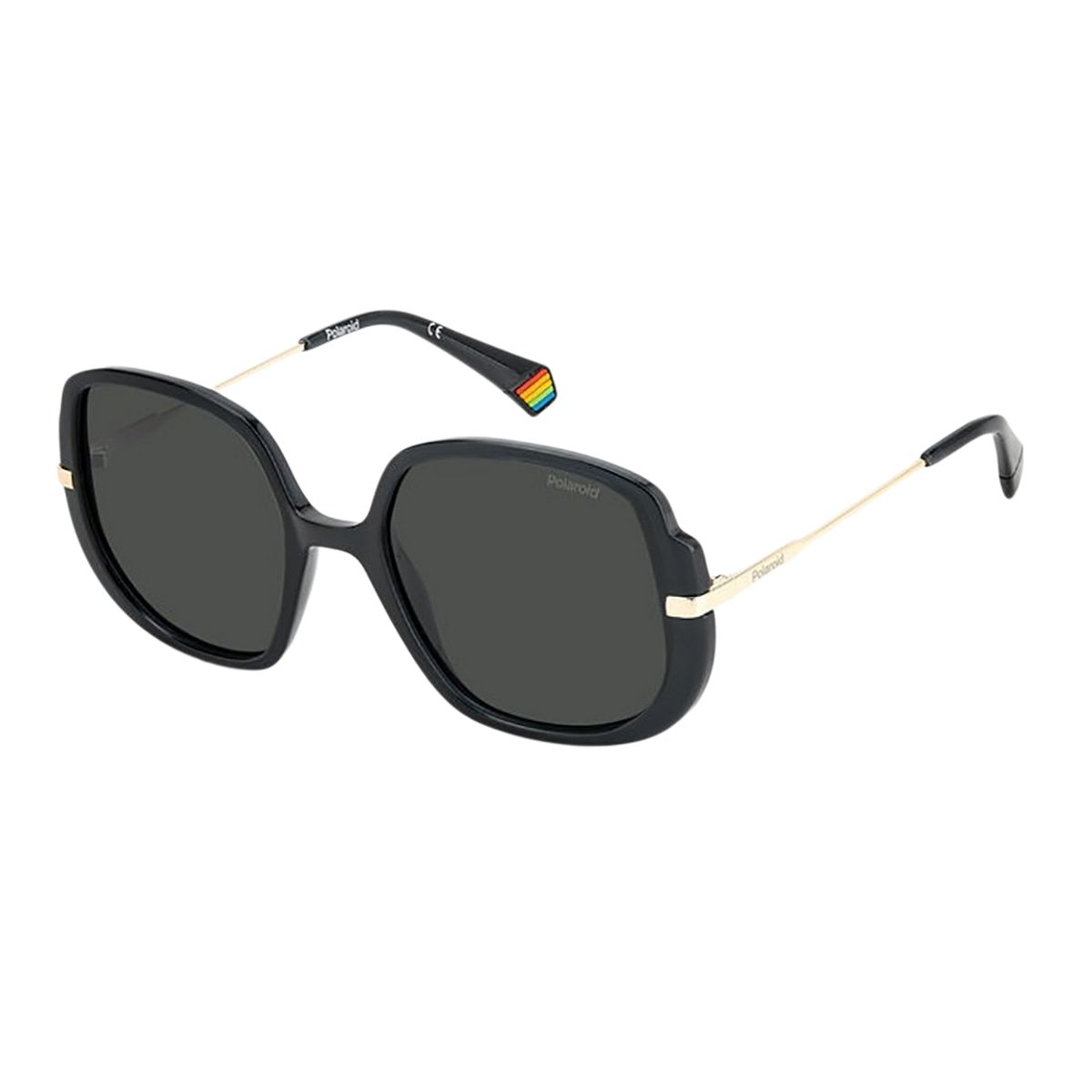 Extragroße, runde Sonnenbrille mit goldenen Bügeln