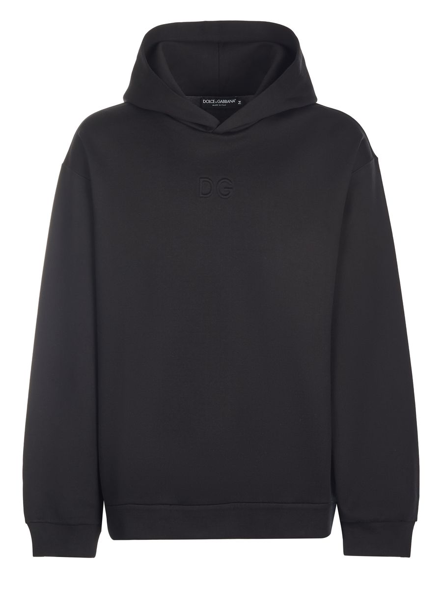 Oversized Baumwoll-Hoodie mit geprägtem Logo