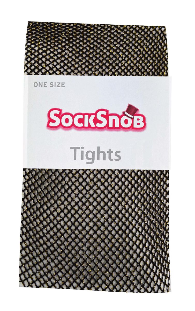 Glitzernde Netzstrumpfhose mit hoher Taille