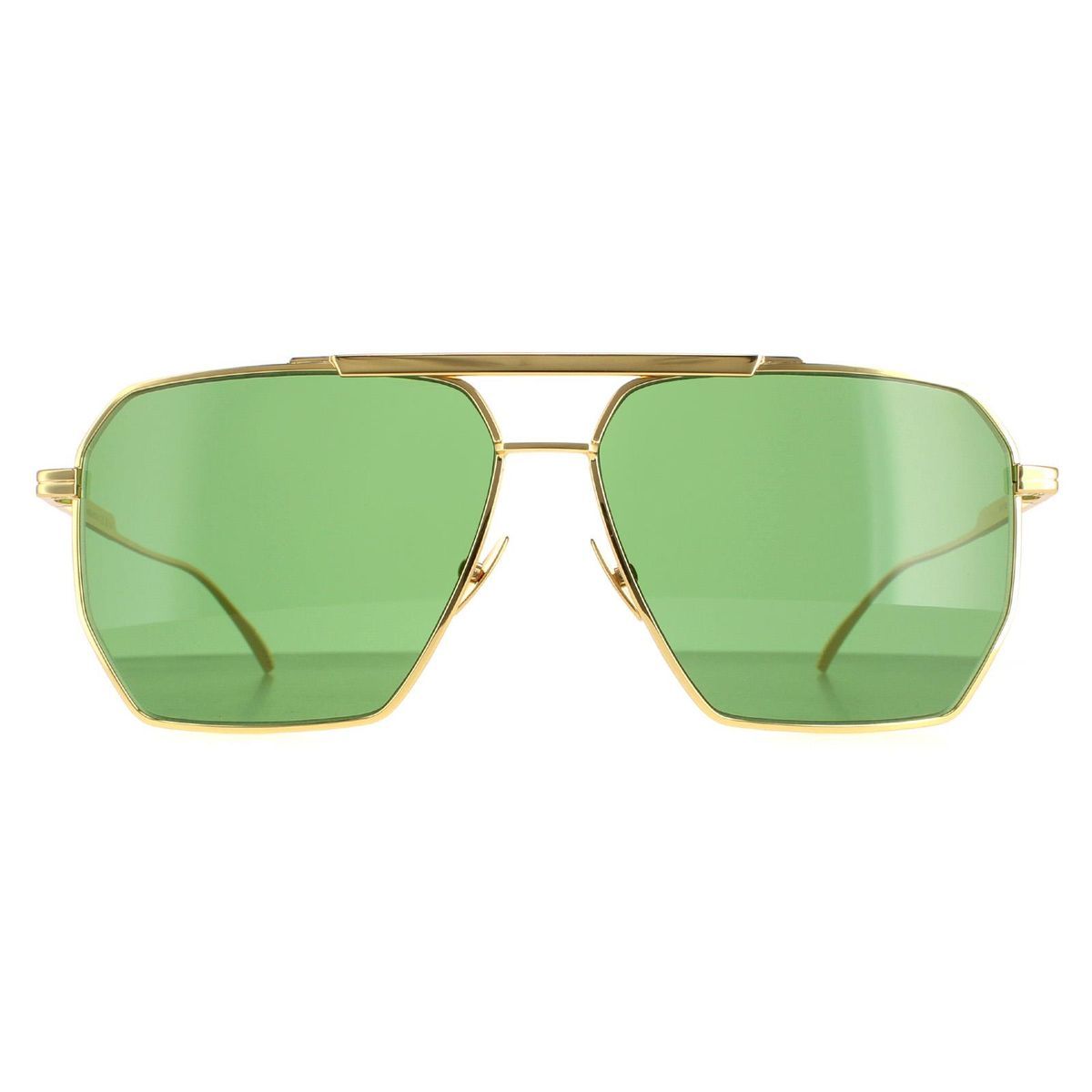 Piloten Sonnenbrille Goldrahmen Grüne Gläser