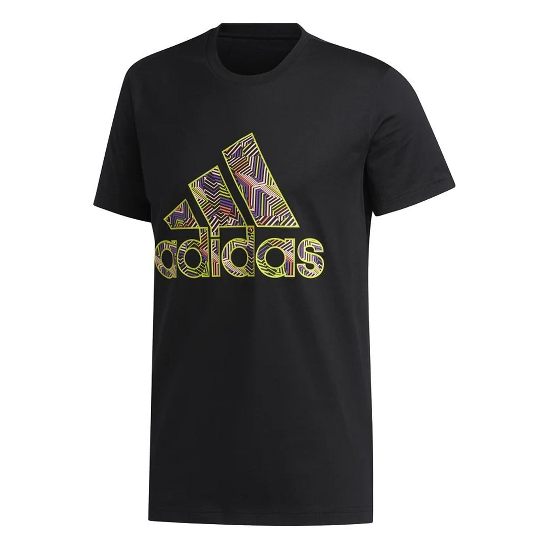 Schwarzes Herren T-Shirt mit Grafikprint