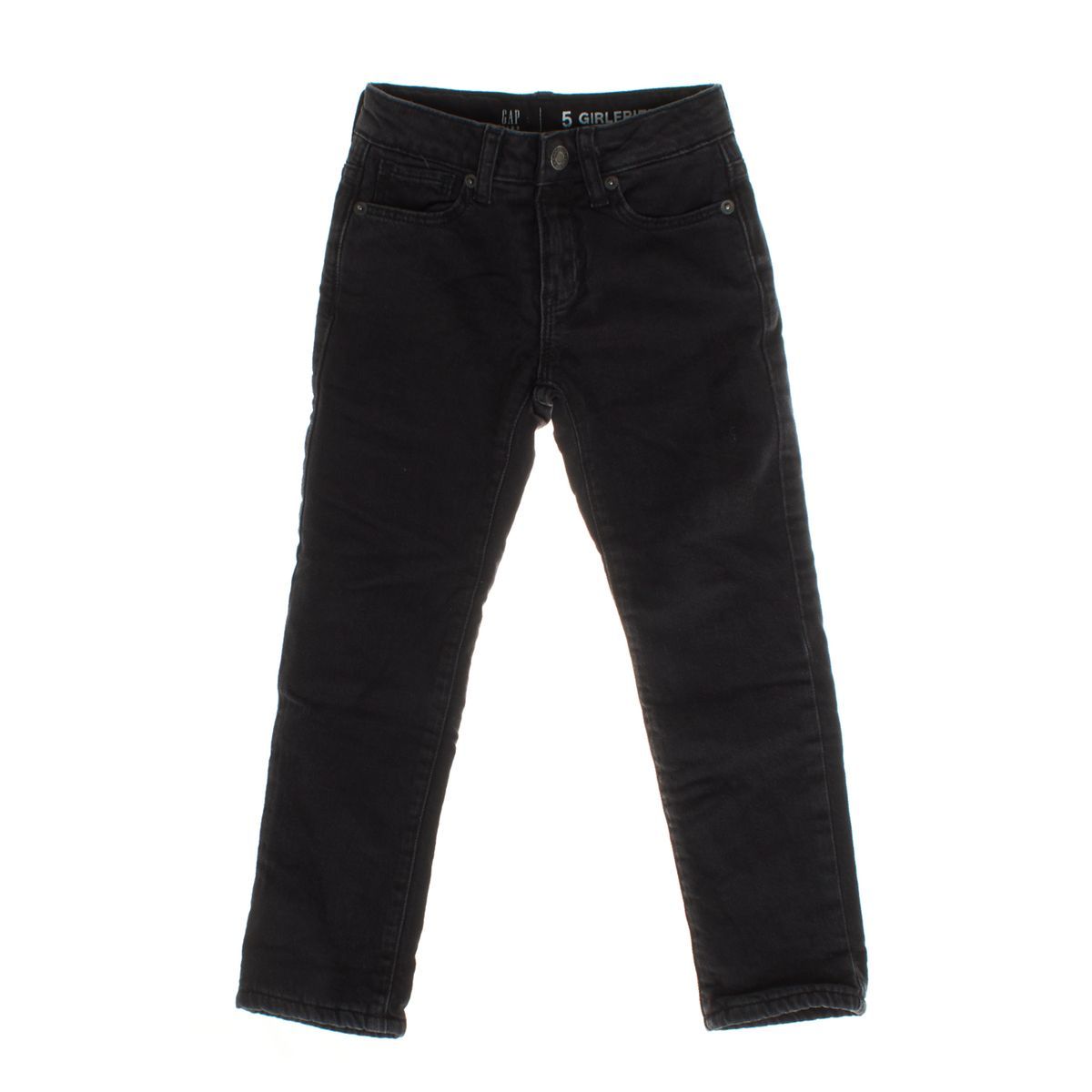 Gerade Mädchenjeans mit Fleecefutter