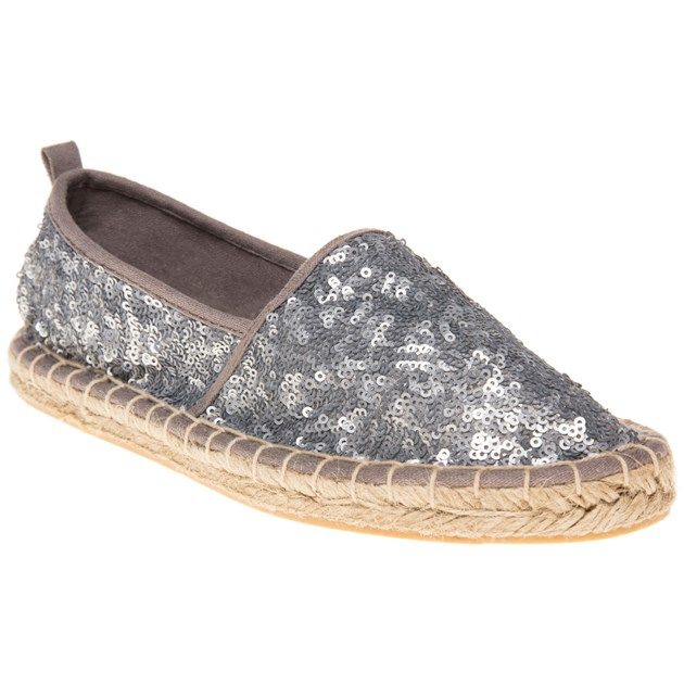 Pailletten-Espadrille Slipper Schuhe
