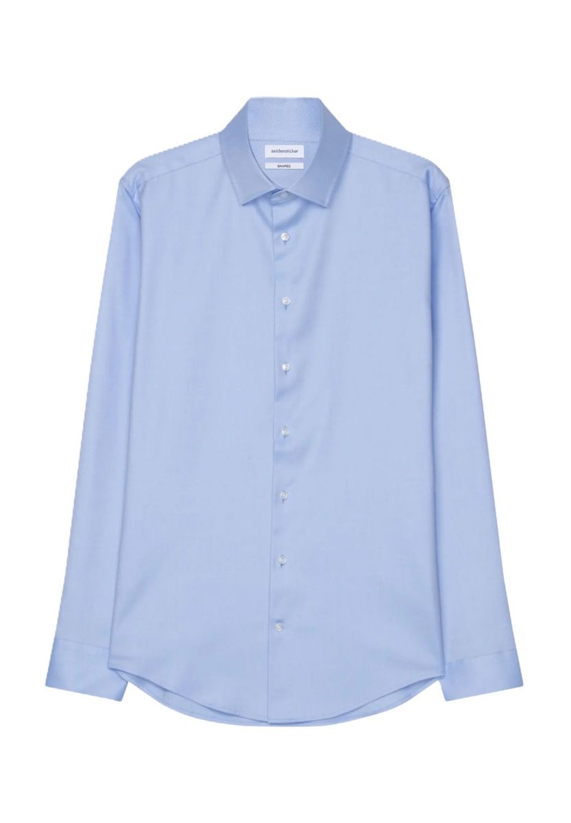 Figurbetontes Businesshemd aus Baumwolltwill