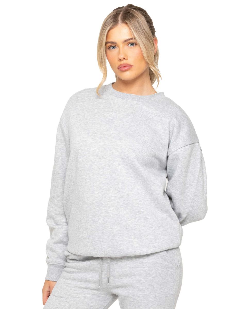 Damen Oversize Rundhals Sweatshirt