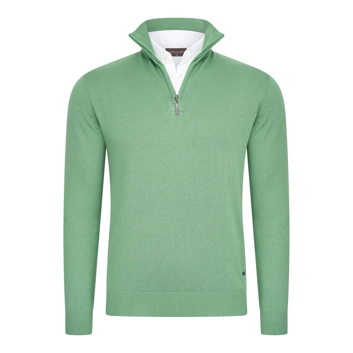 Mock-Neck-Pullover mit Viertelreißverschluss