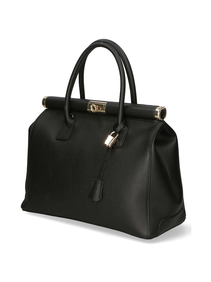 Elegante Henkeltasche aus genarbtem Leder
