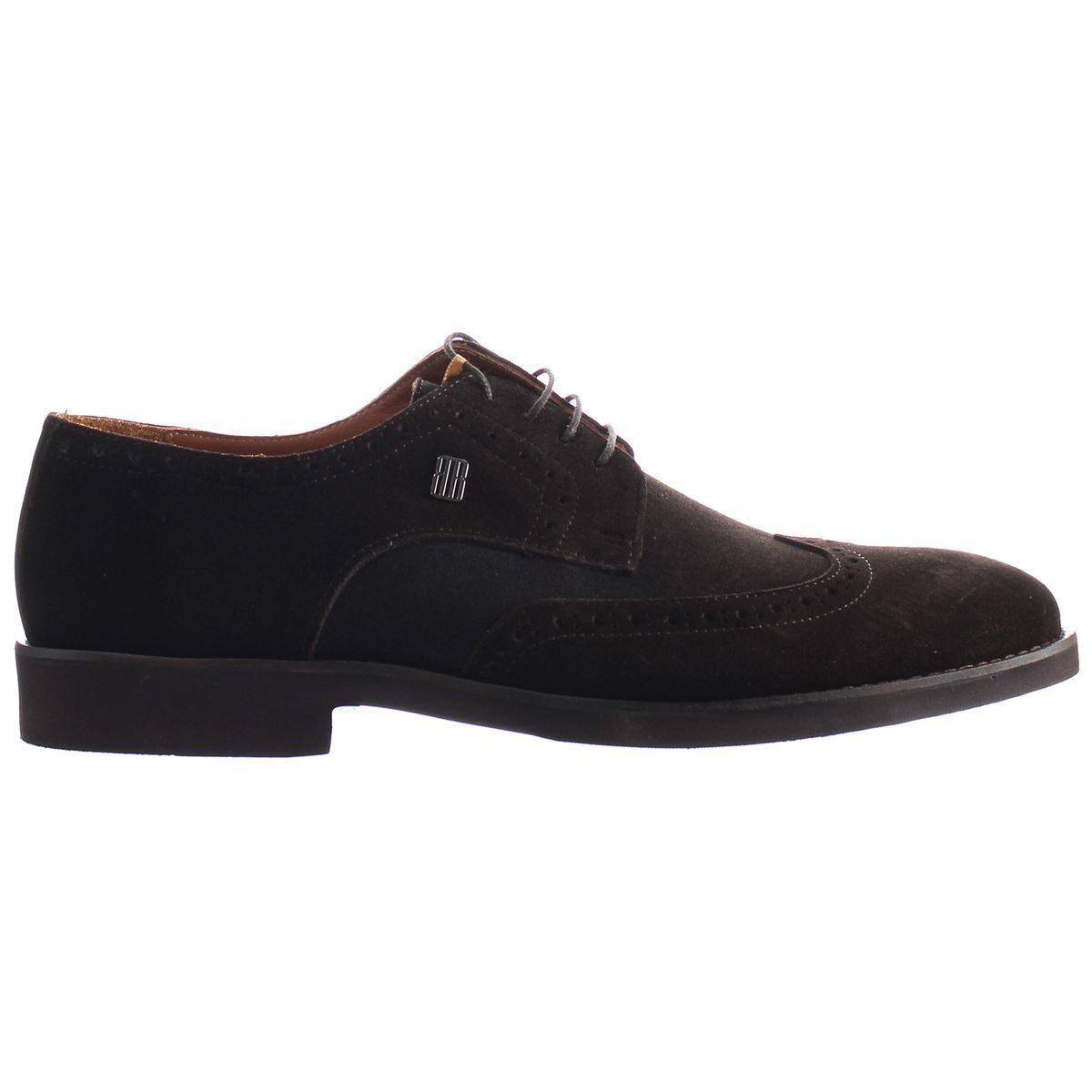 Herren Dunkelbraune Wildleder Brogue Schnürschuhe