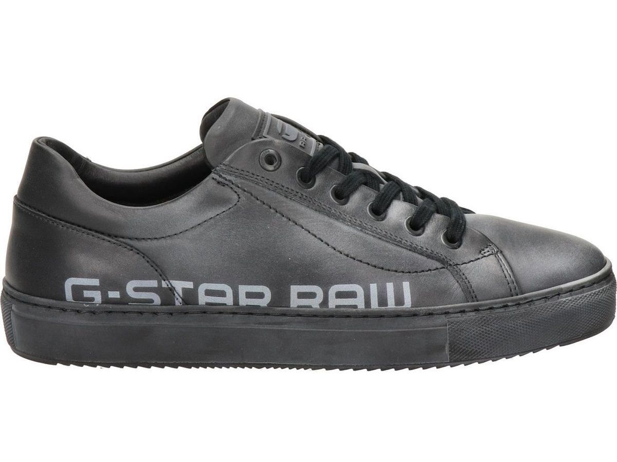 Schwarze Leder-Sneakers