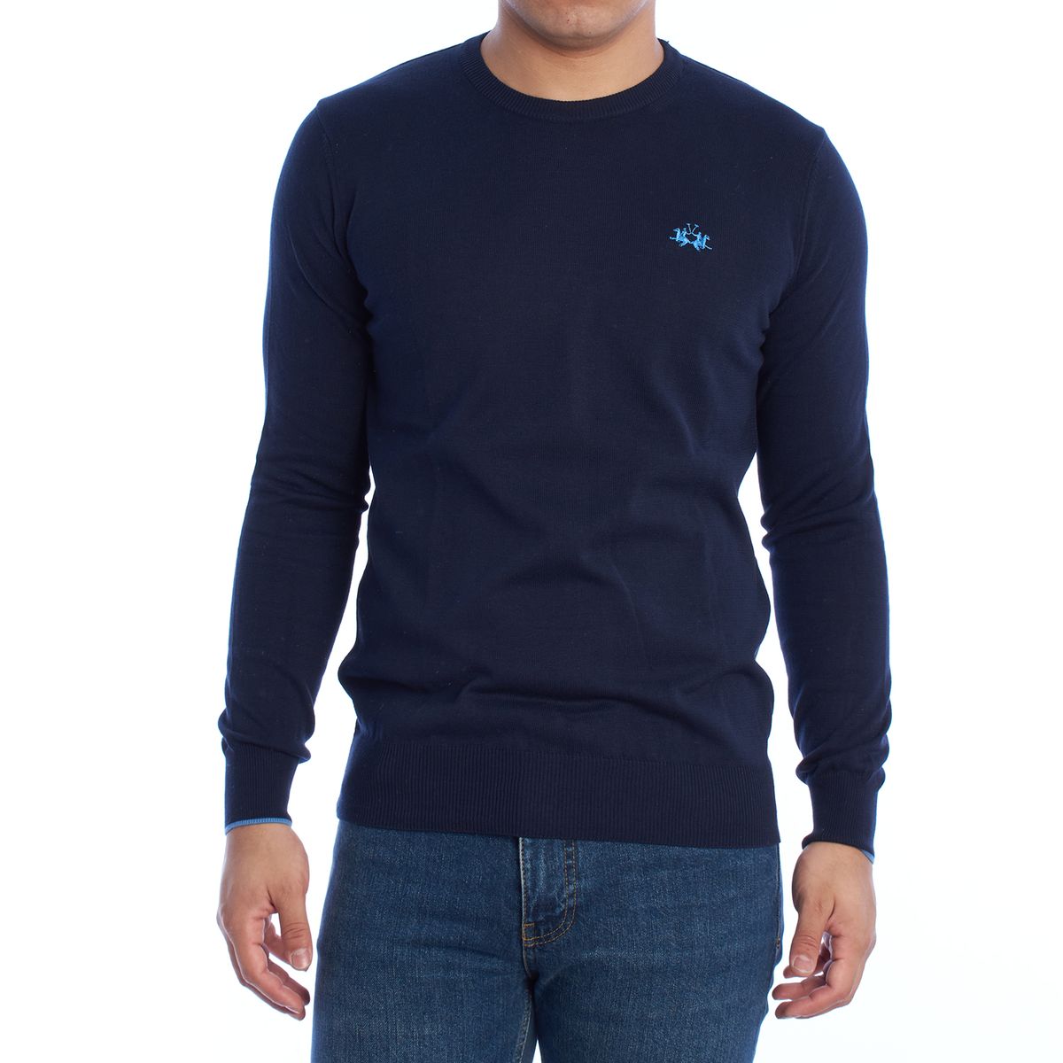 Herren-Rundhals-Pullover mit regulärer Passform