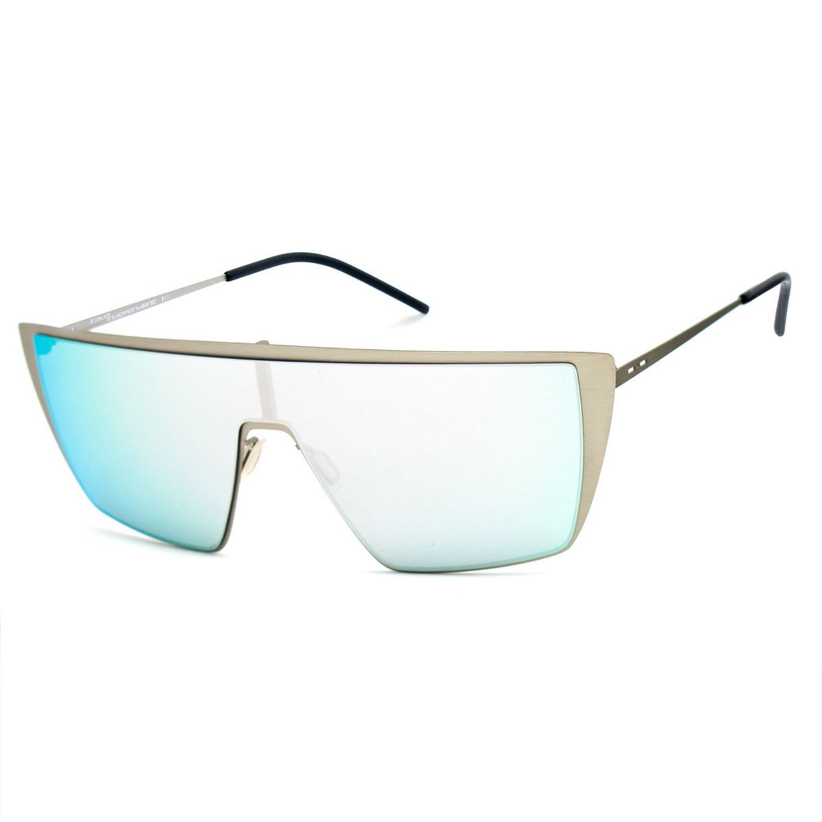 Schild Sonnenbrille mit verspiegelten Gläsern