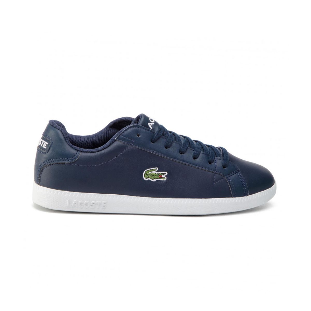 Marineblaue Leder-Sneaker