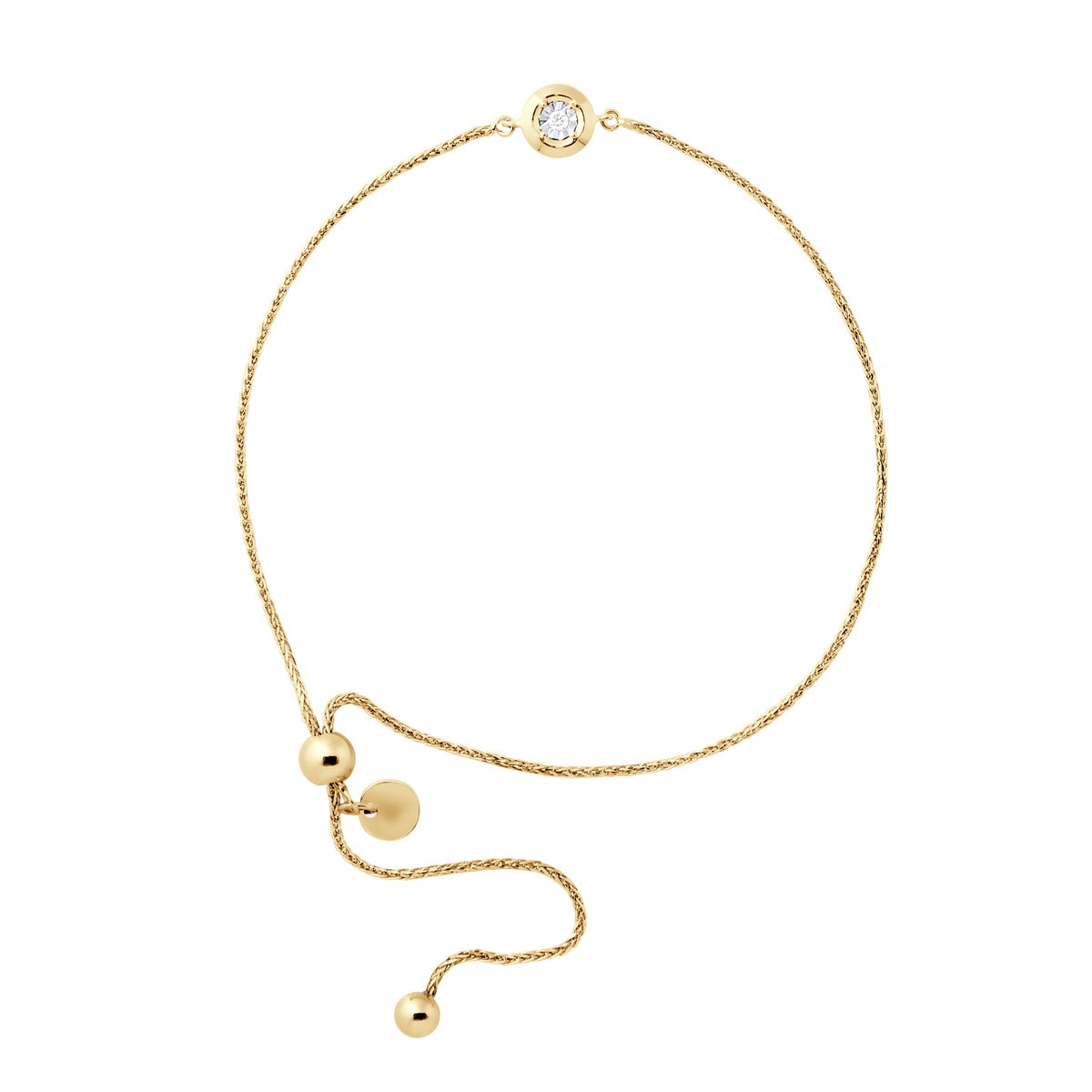 Gelbgold Diamant Solitär Armband